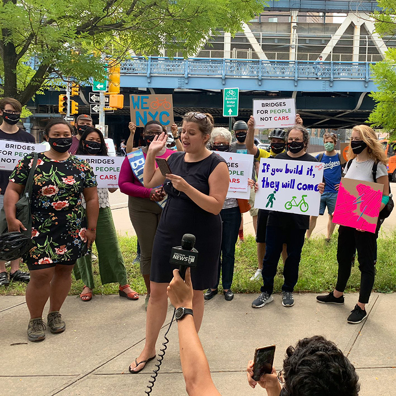 Photo of Katherine Willis at the rally